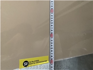 Beige Quartz Solid Surface Stones for Wall Claddding