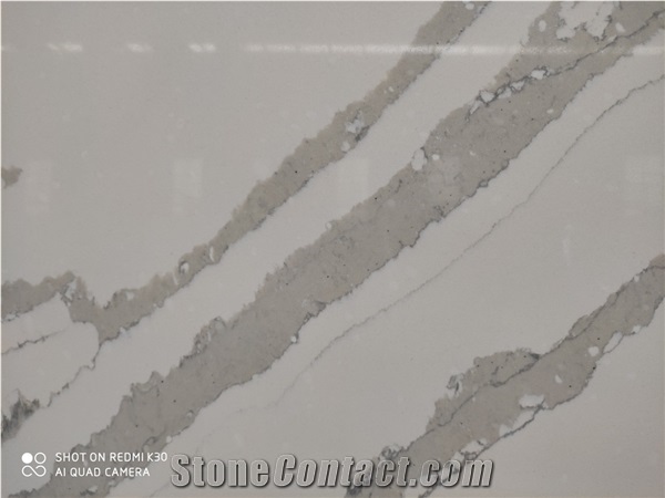 Calacatta White Engineer Slabs for Countertop and Vanity Top