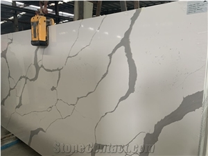 White Calacatta Wholesale Quartz Surface Stone for Kitchen