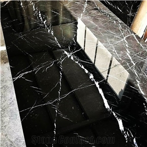 Persian Nero Marquina Marble Tiles & Slabs