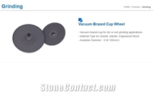 Vacuum Brazed Cup Wheel, Grinding Wheel