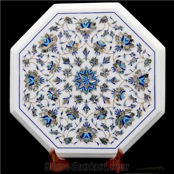 Marble Inlay Table Top for Home and Office
