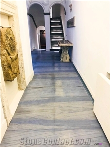 Azul Macaubas Quartzite Polished Floor Application