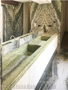 Verde Ming Marble Bathroom Countertop