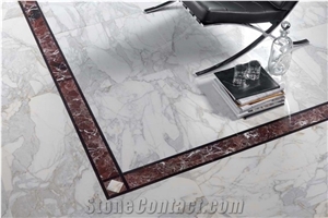 Bianco Statuario Venato Marble Floor Tiles