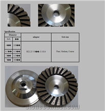 Aluminum Turbo Grinding Cup Wheels- Wet Use