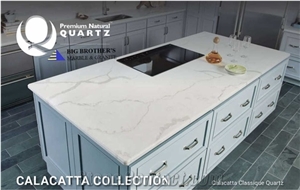 Calacatta Classic Quartz Kitchen Countertop