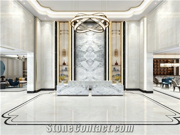 Royal Ice Onyx Crystal White Tile Stone Slab Hot Sale