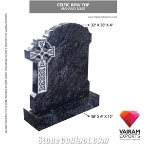 Absolute Black Granite Cross Monuments, Absolute Black Granite Gravestone