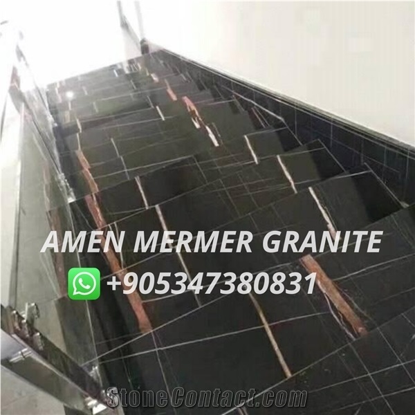 Black Aziza Marble Blocks, Sahara Black Marble Blocks