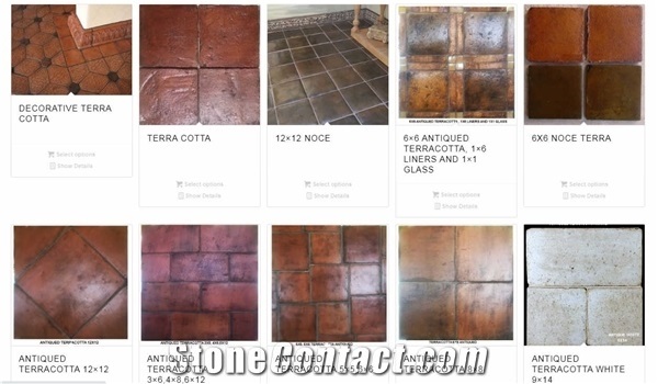 Antiqued Terracotta Tiles