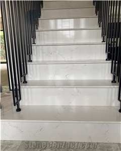 Bianco Carrara Quartz Stunning Staircase