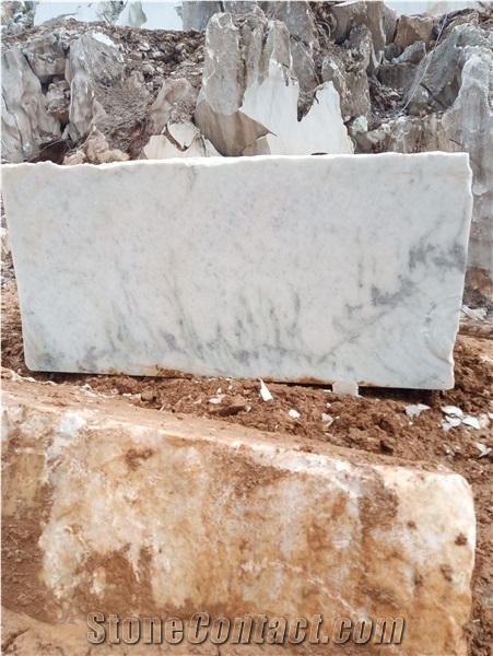 White Green Vein Marble Blocks