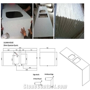 Prefabricated Prefab Quartz Countertops