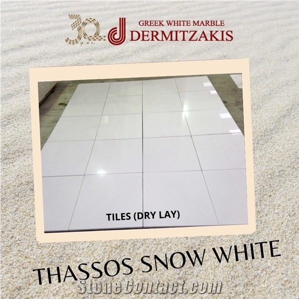 Thassos Snow White Marble Slabs, Thassos Crystal White