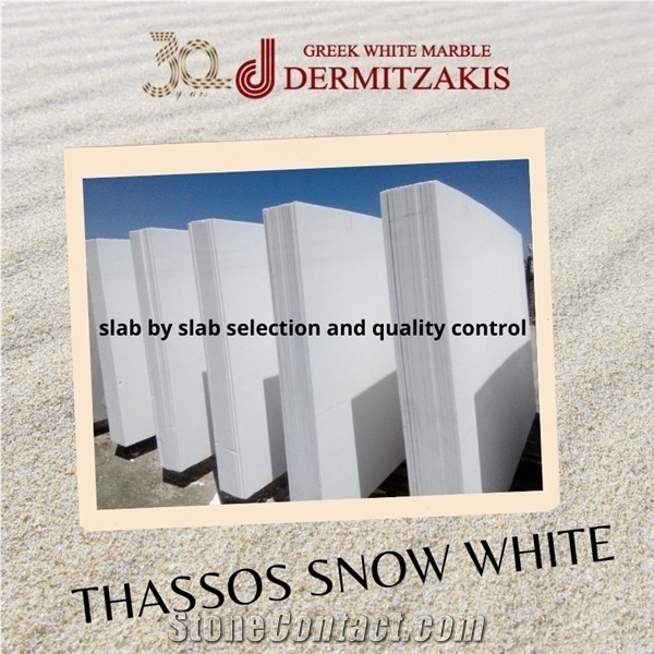 Thassos Snow White Marble Slabs & Tiles, Greece White Marble