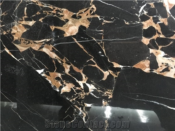 Black Potoro Marble,Marble Floor Tile Black Gold Marble