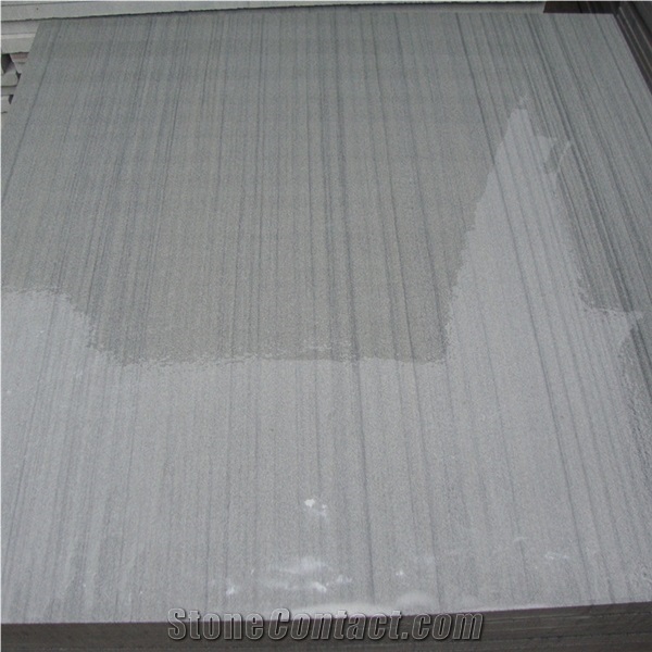 China Grey Wood Sandstone Tile for Floor and Wall