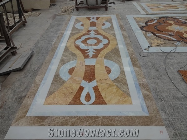 High Quality Square Water Jet Marble Medallions