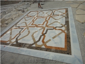 High Quality Square Water Jet Marble Medallions