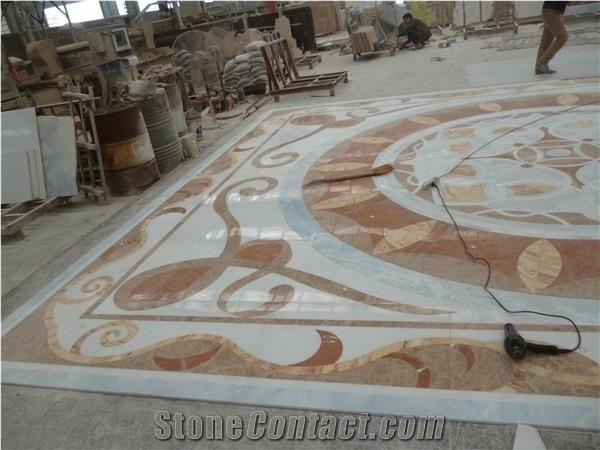 Hot Selling Waterjet Marble Medallion For Lobby