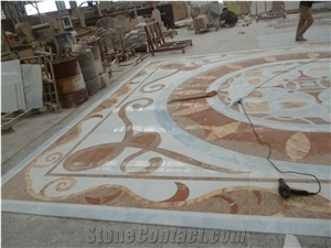 Hot Selling Waterjet Marble Medallion For Lobby
