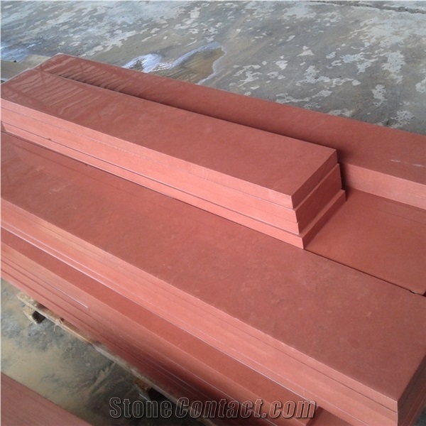 Natural Honed Dark Red Sandstone Wall Tiles