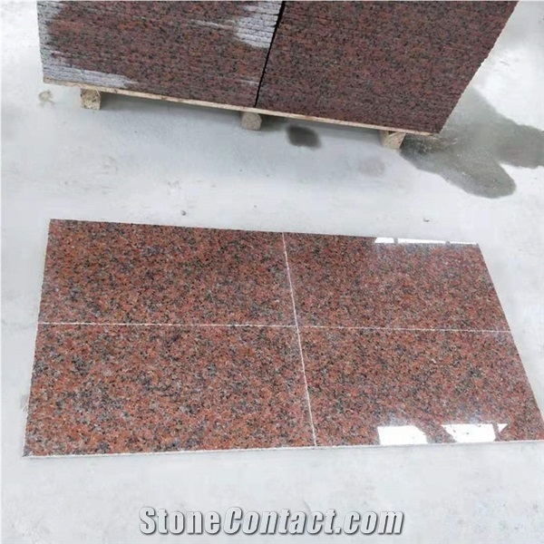 Stocked Maple Red G562 Granite Tile 60x30x1.5cm Polished