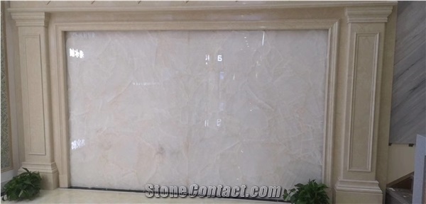 Century Ice White Onyx Slab Interior Wall Cladding Panel