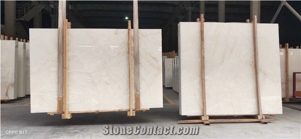 Century Ice White Onyx Slab Interior Wall Cladding Panel