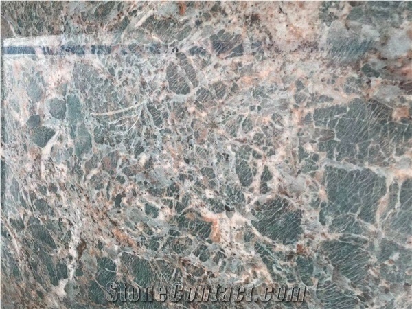 Solid Surface Amazonia Green Granite Sintered Slab Stone Kitchen Prefab