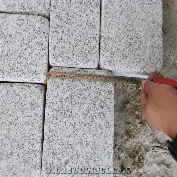 G603 Grey Granite Cobble Stone Landscape Paving Cube Stone
