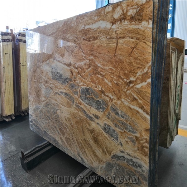 Golden Amber Marble Amber Grey Marble Slabs