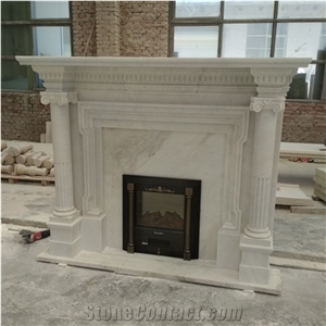 Modern Marble Fireplace,White Marble Fireplace