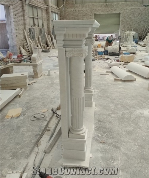 Modern Marble Fireplace,White Marble Fireplace