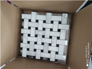 White and Black Marble Mosaic for Wall & Kitchen & Bathroom