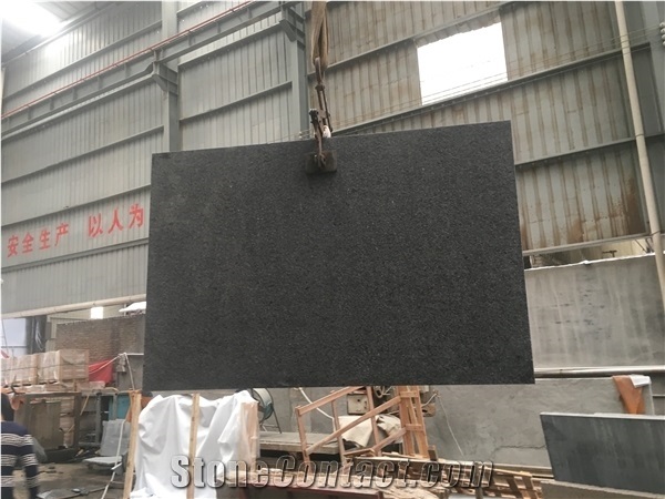 Angola Black Flamed & Water-Jet,Black Granite Tile,Slabs