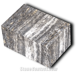Silver Travertine Blocks