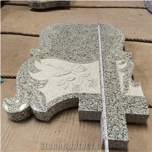 China Factory Jilin White Granite Carved Cross Monuments