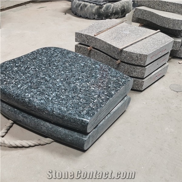 China Factory Polished Blue Pearl Lg Granite Headstones