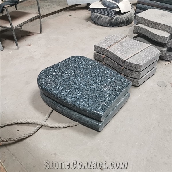 China Factory Polished Blue Pearl Lg Granite Headstones