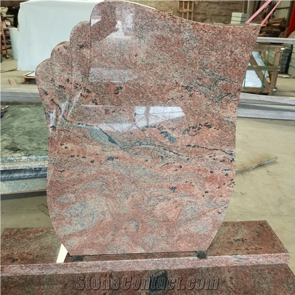 Multicolor Red Granite Single Monuments China Factory