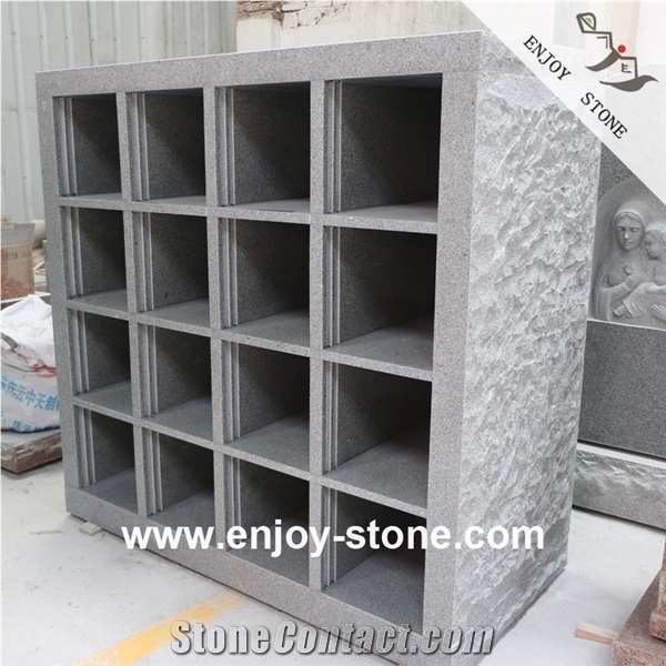 White Granite Stone Cremation Columbarium