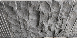 Indian Black Basalt - Hand Chiseled - Broad Lines