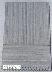 M. Black Line Shot Blasted Quartzite Tiles - 600x300 mm