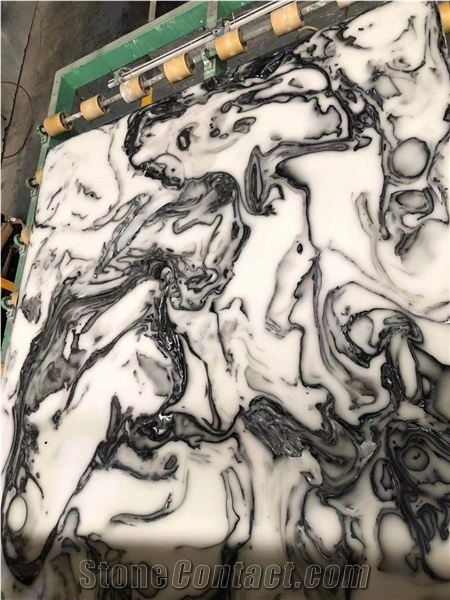Semi-White Onyx Artificial Marble Slabs