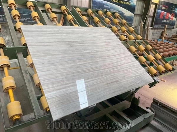 Polished Greek Wood Grain Marble for Dubai Towers