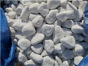 Pure White Polished Pebbles Stone