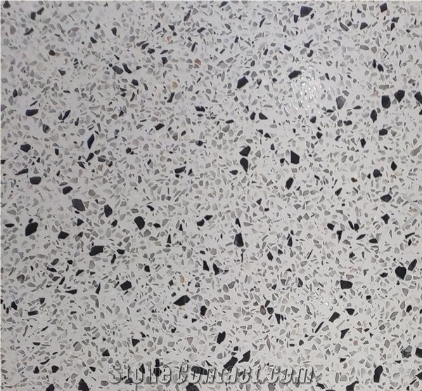 White Inorganic Stone,Terrazzo Cement Stone Flooring Tile