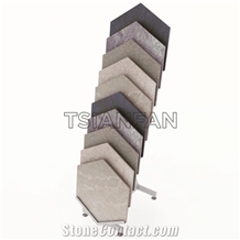 Hexagon Ceramic Sample Display Stand St-128 Stone Display